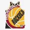 Houston Prime Rockets Hardwood Classics Blown Out Fashion Jersey Black
