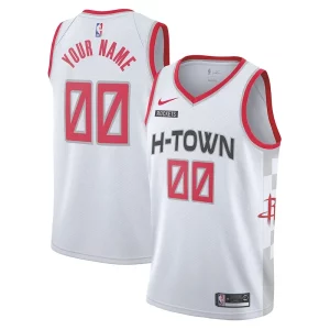 Houston Rockets Nike 2019/20 Swingman Custom Jersey White City Moderne Edition