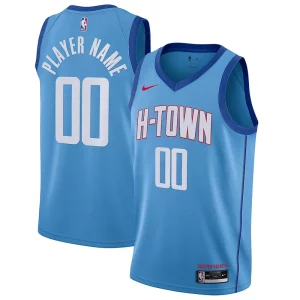 Houston Rockets Nike 2020/21 Swingman Custom Jersey Notable Blue City Edition