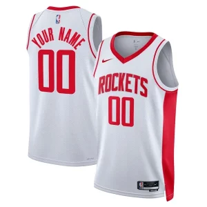Houston Rockets Nike Unique Unisex Swingman Custom Jersey White Association Edition