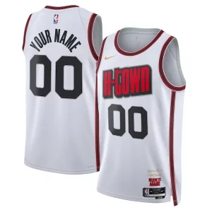 Houston Rockets Nike Unisex 2024/25 Custom Swingman Jersey City Classique Edition White