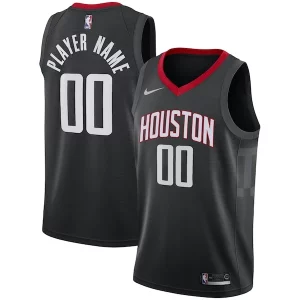 Houston Unique Rockets Nike Swingman Custom Jersey Black Statement Edition