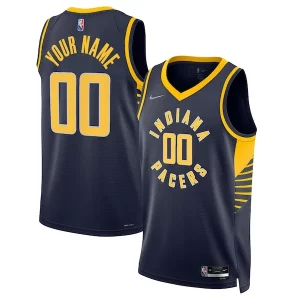 Indiana Pacers Nike 2021/22 Diamond Swingman Custom Élégant Jersey Icon Edition Navy