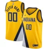 Indiana Pacers Vibrant Jordan Brand Swingman Custom Jersey Statement Edition Gold