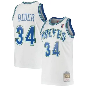 Isaiah Rider Minnesota Timberwolves 1995/96 Hardwood Classics Notable Swingman Jersey White