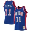 Isiah Thomas Detroit Classique Pistons 1988/89 Hardwood Classics NBA 75th Anniversary Diamond Swingman Jersey Blue