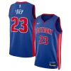 Jaden Ivey Detroit Pistons Nike Unisex 2022 NBA Draft First Round Pick Swingman Jersey Icon Éclatant Edition Blue