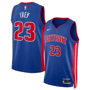 Jaden Ivey Detroit Pistons Nike Unisex 2022 NBA Draft First Round Pick Swingman Jersey Icon Éclatant Edition Blue