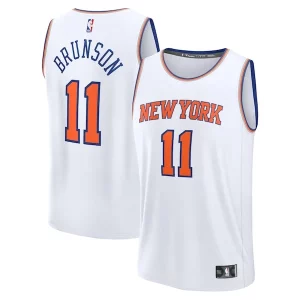 Jalen Brunson New York Knicks Fast Break Replica Player Jersey Association Edition Premium White