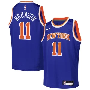 Jalen Brunson New York Knicks Nike Youth Notable Swingman Jersey Icon Edition Blue