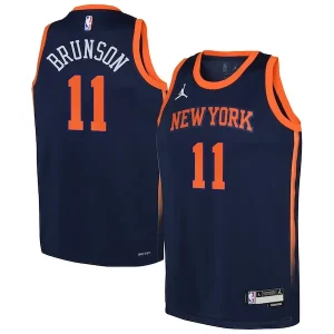 Jalen Brunson New York Knicks Tendance Jordan Brand Youth Swingman Jersey Statement Edition Navy