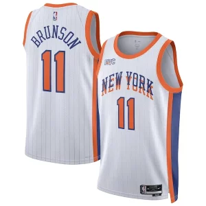 Jalen Luxueux Brunson New York Knicks Nike Unisex 2024/25 Swingman Player Jersey City Edition White