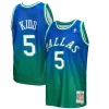Jason Kidd Dallas Mavericks 1994/95 Hardwood Magnifique Classics Fadeaway Swingman Player Jersey Green/Navy