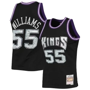 Jason Williams Sacramento Kings 2000/01 Hardwood Classics NBA 75th Anniversary Diamond Swingman Jersey Black Haut de gamme