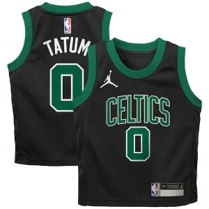 Jayson Tatum Boston Celtics Jordan Brand Preschool 2022/23 Replica Jersey Statement Confortable Edition Black