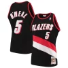 Jermaine O'Neal Portland Personalisable Trail Blazers 1999/00 Hardwood Classics Swingman Jersey Black