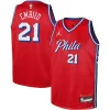 Joel Embiid Philadelphia 76ers Jordan Brand Youth Swingman Jersey Statement Edition Red Classique