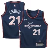 Joel Embiid Philadelphia 76ers Nike Preschool Swingman Replica Jersey City Distingué Edition Navy