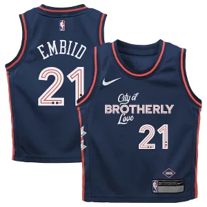 Joel Embiid Philadelphia 76ers Sophistiqué Nike Toddler Swingman Replica Jersey City Edition Navy