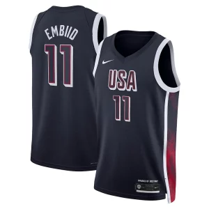 Joel Embiid Unisex Nike Men's USA Personalisable Basketball 2024 Swingman Player Jersey Navy