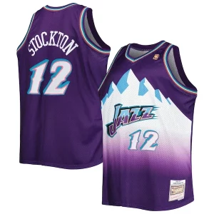 John Charming Stockton Utah Jazz Big & Tall Hardwood Classics 1996/97 Swingman Jersey Purple