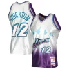 John Stockton Utah Jazz 1996/97 Exceptionnel Hardwood Classics 75th Anniversary Swingman Jersey Platinum
