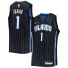 Jonathan Isaac Orlando Magic Nike Youth 2021/22 Diamond Swingman Jersey Icon Edition Vibrant Black