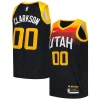 Jordan Confortable Clarkson Utah Jazz Nike Swingman Player Jersey City Edition Black
