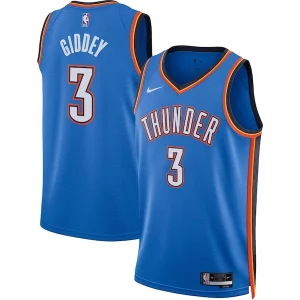Josh Giddey Oklahoma City Thunder Nike Unisex Swingman Sophistiqué Jersey Icon Edition Blue