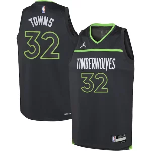Karl Anthony Towns Magnifique Minnesota Timberwolves Jordan Brand Youth Swingman Jersey Statement Edition Black