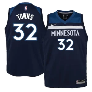 Karl Anthony Towns Minnesota Timberwolves Nike Youth Swingman Authentique Jersey Navy Icon Edition