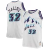 Karl Malone Exceptionnel Utah Jazz 1996/97 Big & Tall Hardwood Classics Swingman Jersey White/Purple