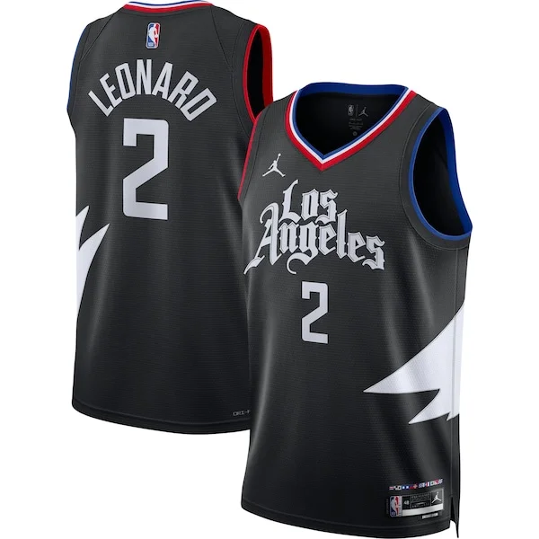 Kawhi Leonard LA Clippers Jordan Authentique Brand Unisex Swingman Jersey Statement Edition Black