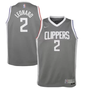 Kawhi Leonard LA Clippers Nike Youth 2020/21 Swingman Player Jersey Gray Notable Earned Edition