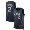 Kawhi Leonard LA Personalisable Clippers Nike Unisex 2023/24 Swingman Jersey Navy City Edition