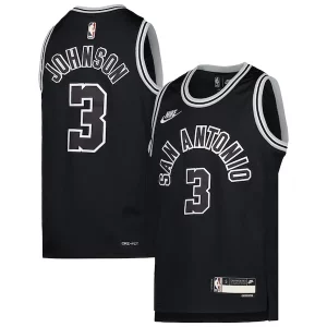 Keldon Johnson San Antonio Sophistiqué Spurs Nike Youth 2022/23 Swingman Jersey Classic Edition Black