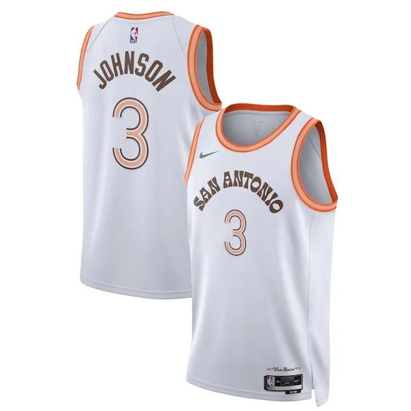 Keldon Johnson San Antonio Spurs Collectible Nike Unisex 2023/24 Swingman Jersey White City Edition