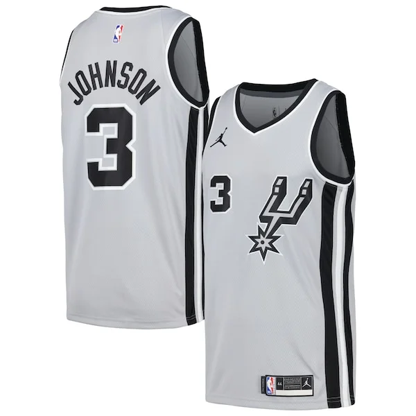 Keldon Johnson San Antonio Spurs Nike Swingman Player Premium Jersey Statement Edition Silver