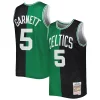 Kevin Garnett Boston Celtics Hardwood Classics 2007/08 Split Swingman Tendance Jersey Black/Kelly Green