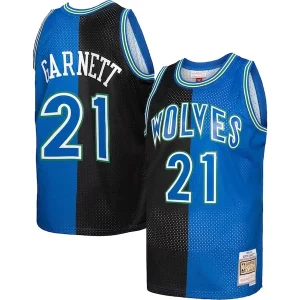 Kevin Garnett Minnesota Timberwolves Hardwood Premium Classics 1995/96 Split Swingman Jersey Black/Blue