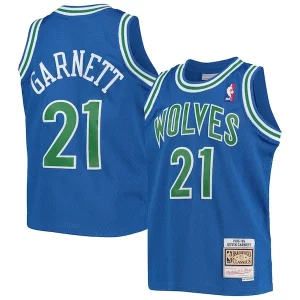 Kevin Garnett Minnesota Timberwolves Youth 1995 96 Hardwood Classics Luxueux Swingman Jersey Blue