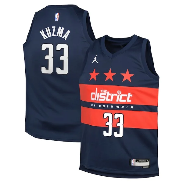 Kyle Kuzma Washington Wizards Jordan Brand Youth Swingman Jersey Unique Statement Edition Navy