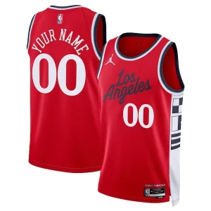 LA Clippers Jordan Brand Unisex 2024/25 Custom Swingman Jersey Éclatant Statement Edition Red