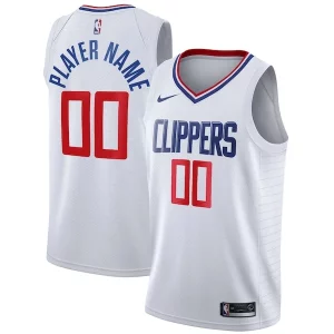 LA Clippers Nike 2020/21 Swingman Custom Jersey Luxueux Association Edition White