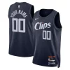 LA Clippers Nike Unisex 2023/24 Custom Swingman Jersey Navy Dashing City Edition