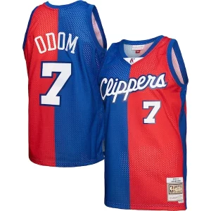 Lamar Odom LA Clippers Gracieux Hardwood Classics 2000/01 Split Swingman Jersey Royal/Red