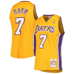 Lamar Odom Los Angeles Lakers 2001/02 Hardwood Classics Swingman Jersey Gold Exclusif