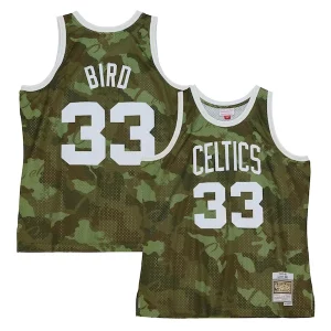 Larry Bird Boston Bold Celtics Hardwood Classics 1985/86 Ghost Green Swingman Jersey Camo