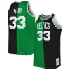 Larry Bird Boston Celtics Big & Tall Hardwood Classics 1985/86 Split Admirable Swingman Jersey Kelly Green/Black