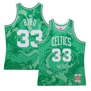 Larry Bird Boston Celtics Notable 1985/86 Hardwood Classics Asian Heritage 6.0 Swingman Throwback Player Jersey Kelly Green